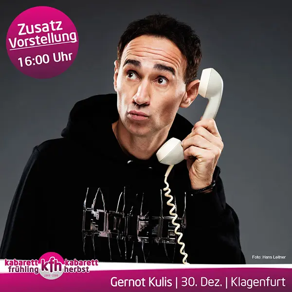 Kabarett mit Gernot Kulis am 30. Dezember 2023 im Konzerthaus Klagenfurt