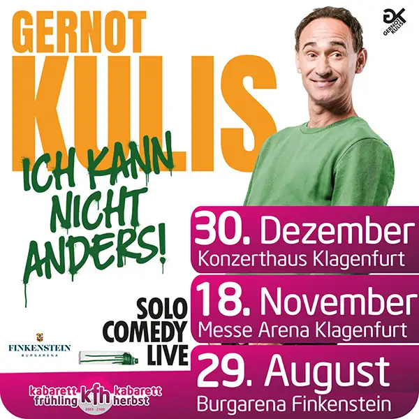Gernot Kulis live in Klagenfurt, Villach und auf der Burgarena Finkenstein.