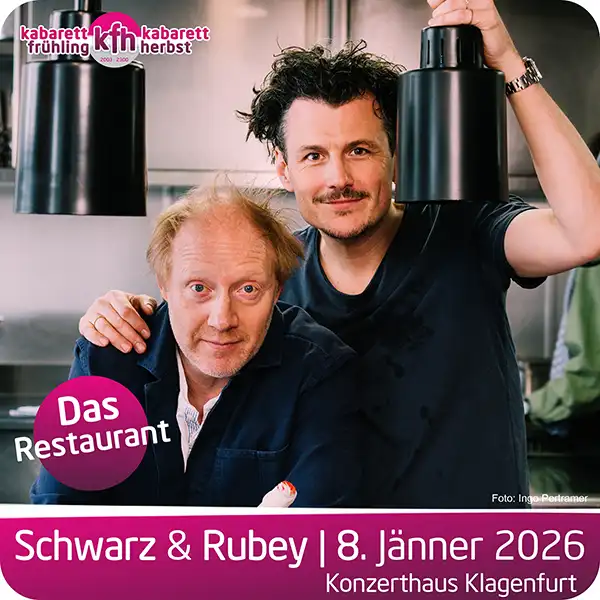 Simon Schwarz und Manuel Rubey im Konzerthaus Klagenfurt am 8. Jänner 2026.